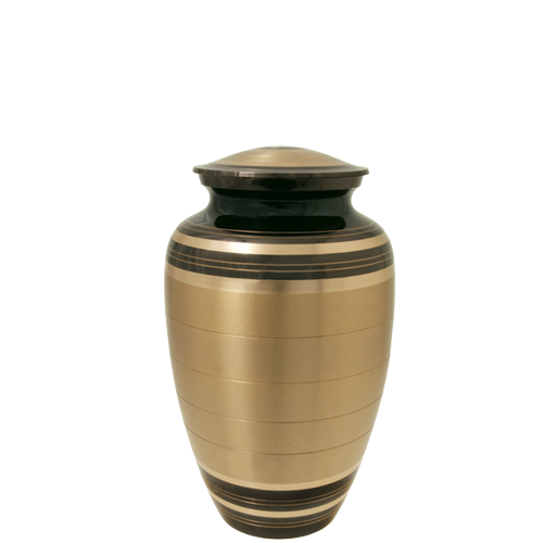 Cremation Urns: Black and Brass Sharing Urn- 6" -  - 8502D