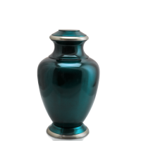 Cremation Urns: Shiny Turquoise Blue Sharing Urn 6"