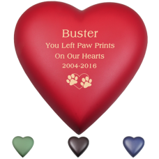 Customizable Memorial Heart Pet Urn
