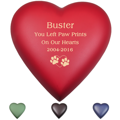 Customizable Memorial Heart Pet Urn -  - FE-9001, FE-9002, FE-9003, FE-9004
