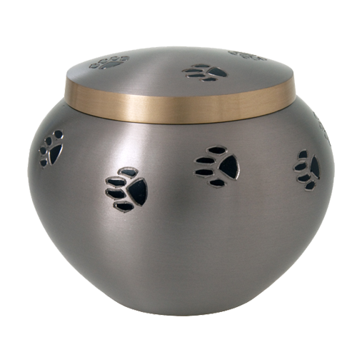 Pet Urns: Black Pawprints Dog Urn- XL -  - 8562xl