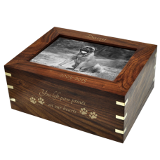 Dog Urn: Perfect Wood Box with Photo Frame, Large