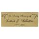 Engraved Pet Memorial Urn Plaque - Large Brass Finish Black Fill -  - LBP-7004black