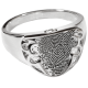 Fingerprint Cremation Jewelry: Shield Ring- Pendant -  - FP-2022 fingerprint