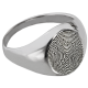 Fingerprint Memorial Jewelry: Elegant Round Ring -  - 2186 fingerprint