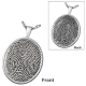 Fingerprint Memorial Jewelry: Oval Rimmed Pendant- Double-sided -  - FP-3504 x2