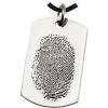 Fingerprint/Thumbprint Memorial Jewelry: Stainless Steel Dog Tag Fingerprint/Thumbprint Memorial Jewelry: Stainless Steel Dog Tag