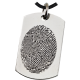Fingerprint Memorial Jewelry: Stainless Steel Dog Tag -  - FP-SSP0003 fingerprint
