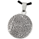 Fingerprint Memorial Jewelry: Stainless Steel Round -  - FP-4013OFP