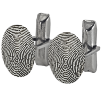 Fingerprint Memorial Jewelry: Sterling Silver Cuff Links