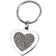 Fingerprint Memorial Key Ring: Stainless Steel Heart -  - FP-SP0005