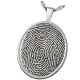 Fingerprint Oval Rimmed Pendant -  - FP-3504 fingerprint