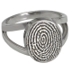 Fingerprint Oval "V" Ring -  - FCFP-2044/B