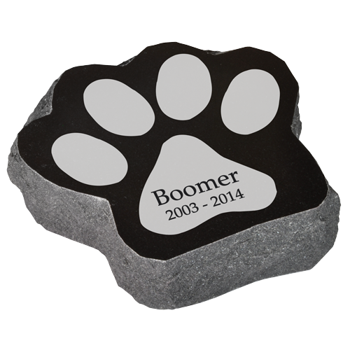 Granite Pet Paw Headstone Marker -  - PetPaw
