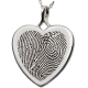 Memorial Jewelry Sterling Silver Heart Pendant Fingerprint -  - FP-694224 fingerprint