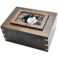 Perfect Wooden Box Photo Frame Cat Urn XLarge