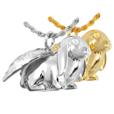 Pet Cremation Jewelry: Bunny, Lop Pendant