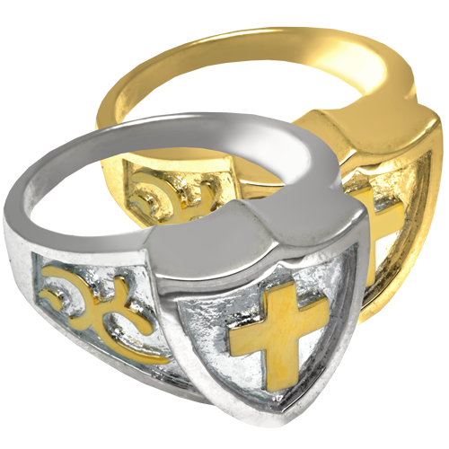 Pet Cremation Jewelry Cross Shield Ring Pendant -  - 2005