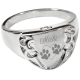 Pet Cremation Jewelry Engravable Shield Ring -  - 2022