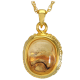 Pet Cremation Jewelry: Glass Oval Pendant -  - 3522
