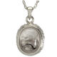 Pet Cremation Jewelry: Glass Oval Pendant -  - 3522