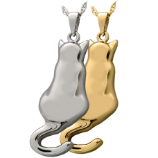 Pet Cremation Jewelry: Kitty in My Window Pendant