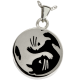 Pet Cremation Jewelry: Kitty Yin Yang Pendant -  - 3552