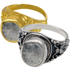 Pet Cremation Jewelry Ring Clear Glass Front