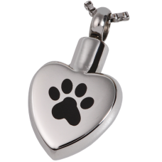 Pet Cremation Jewelry Stainless Steel Paw My Heart Pendant