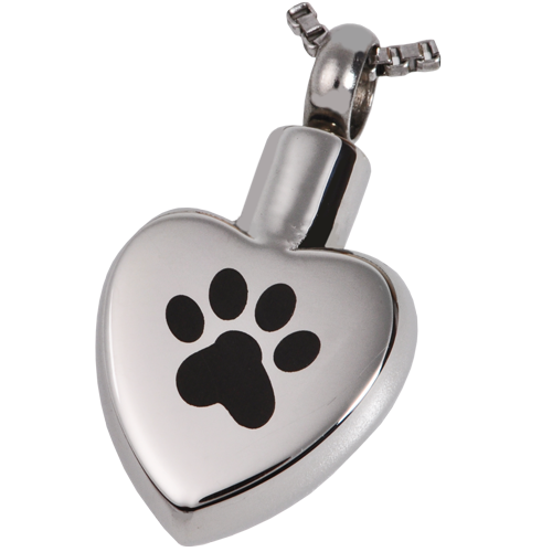 Pet Cremation Jewelry Stainless Steel Paw My Heart Pendant -  - 6113