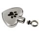 Pet Cremation Jewelry Stainless Steel Paw My Heart- wide heart Pendant -  - 6113B