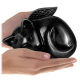 Pet Cremation Urns: Sleeping Cat Angel- Black -  - 8685 black