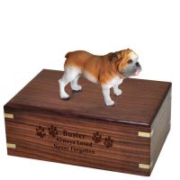 Pet Cremation Wood Urns: Bulldog