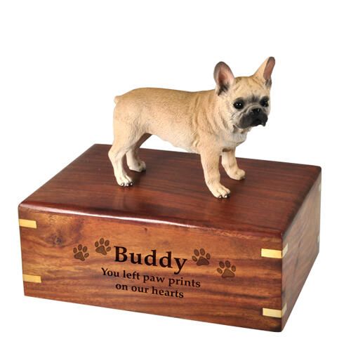 Pet Cremation Wood Urns: French Bulldog -  - SWH003A,B,C,L-DF73B
