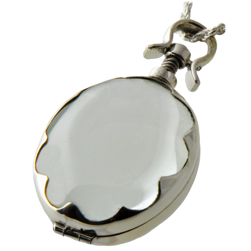 Pet Memorial Jewelry Victorian  Scalloped Locket (not for ashes) -  - 5004