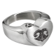 Pet Print Jewelry: Bold Heart Ring with actual Noseprint -  - 2042/B NP