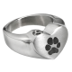 Pet Print Jewelry: Bold Heart Ring with actual Pawprint -  - 2042/B PP