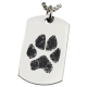 Pet Print Jewelry: Stainless Steel Dog Tag Paw Print -  - PP-SSP0003