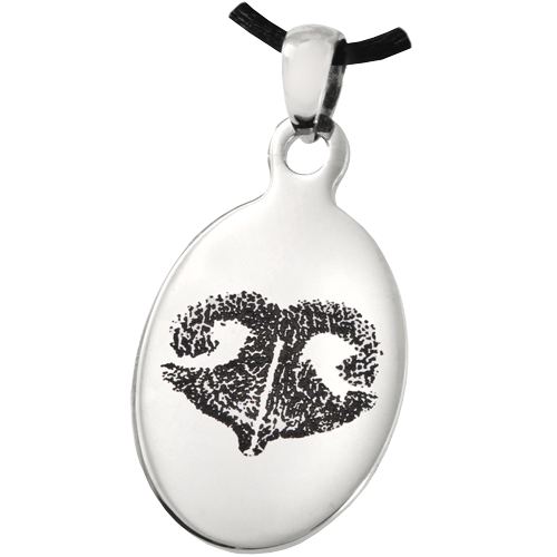 Pet Print Jewelry: Stainless Steel Oval Tag Noseprint -  - NP-4011