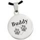 Pet Print Jewelry: Stainless Steel Round Tag Noseprint -  - NP-4013