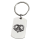 Pet Print Key Ring: Large Stainless Steel Dog Tag Noseprint -  - NP-4010