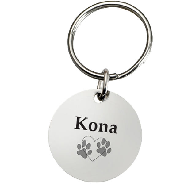 Small Accessories Pet Print Key Ring: Stainless Steel