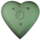 Pet Urn: Brass Heart Sage Cat Urn -  - 9001 heart