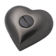 Pet Urn Keepake: Gun Metal Pawprint Heart -  - 8351g