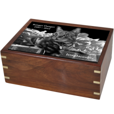 Pet Urns: Perfect Wooden Box Cat Urn with Photo Tile