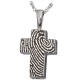 Petite Cross Full-Coverage Fingerprint Jewelry -  - FCFP-3541/B