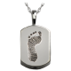 Petite Dog Tag Footprint Jewelry -  - Foot-3542/b
