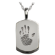 Petite Dog Tag Handprint Jewelry -  - Hand-3542/b