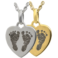 Petite Heart 2 Footprints Jewelry