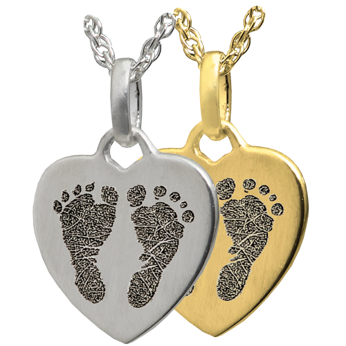 Petite Heart 2 Footprints Jewelry -  - 2Feet-3146/B